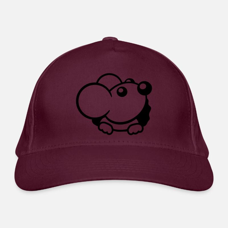 Mouse Wall Hole Mouse Hole Peeps Cute Funny Comic Organic Baseball Cap