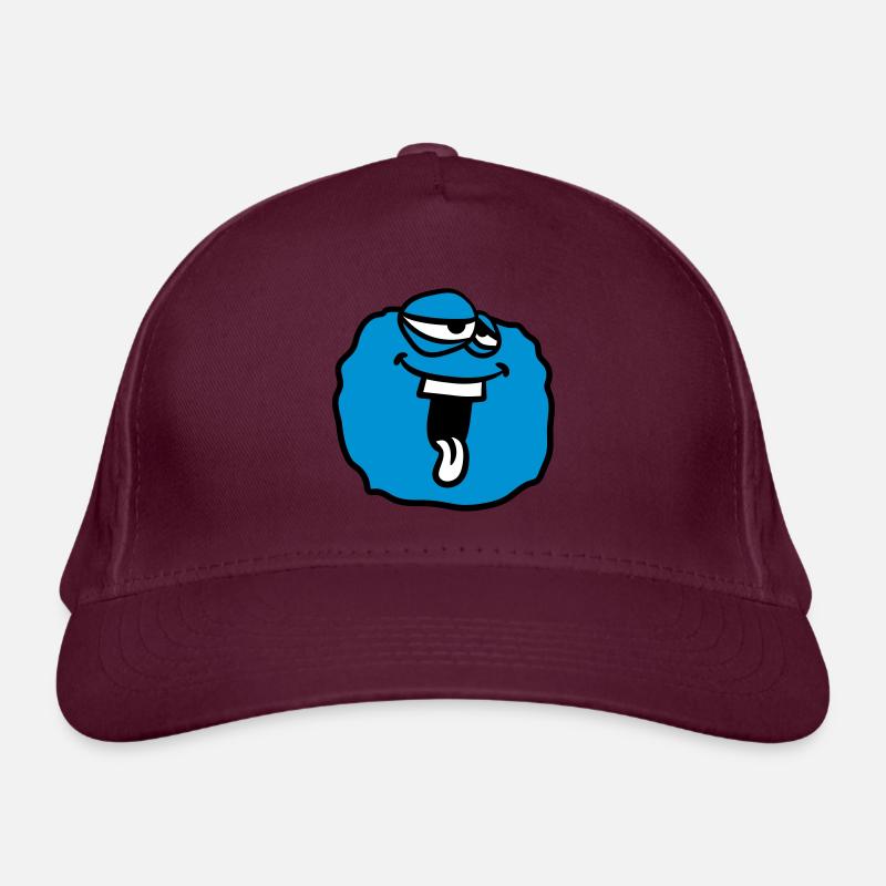 ball circle around laughing face head monster funny Organic Baseball Cap