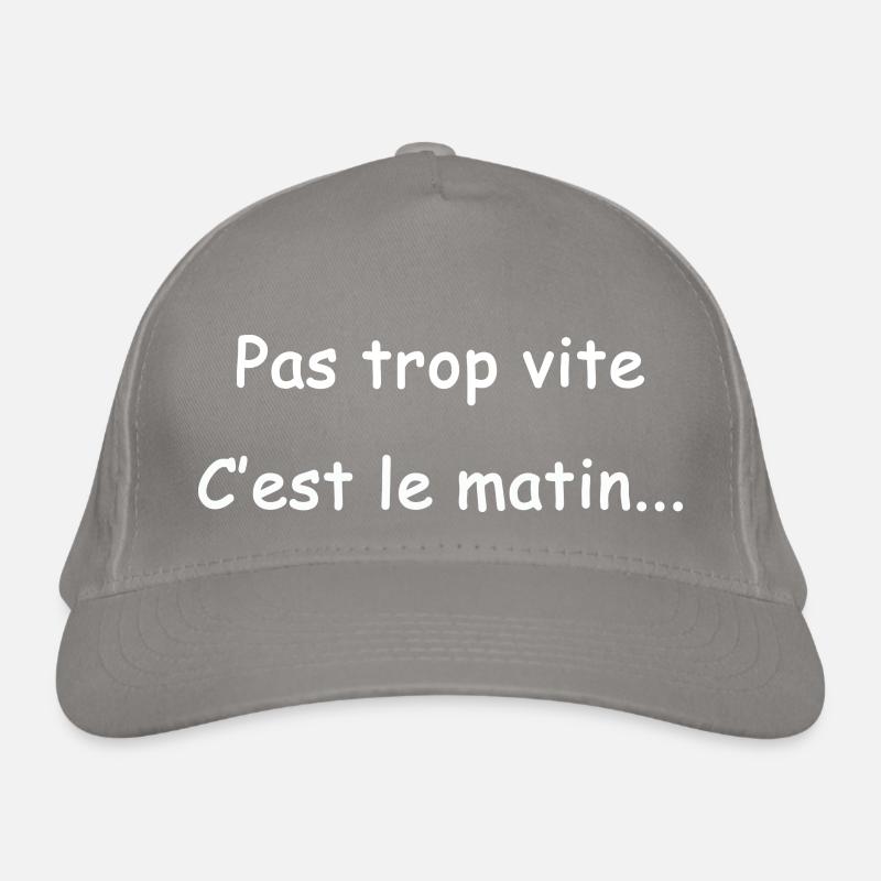 pas trop vite blanc Casquette classique bio