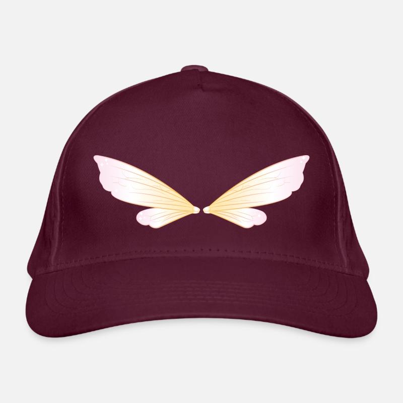 pixie wings - Organic Baseball Cap - burgundy