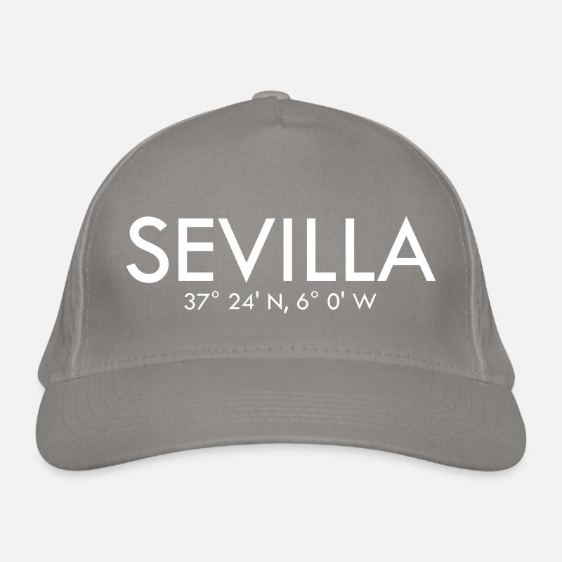 Sevilla - Spain - Coordinates Latitude Longitude Bio-Baseballkappe