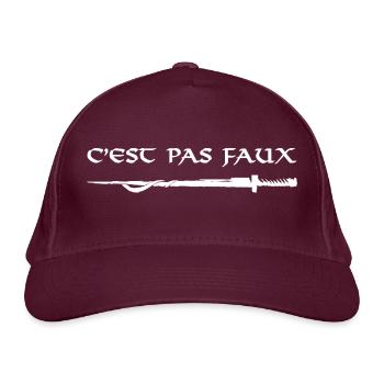 It's not wrong - Organic Baseball Cap - burgundy - Front