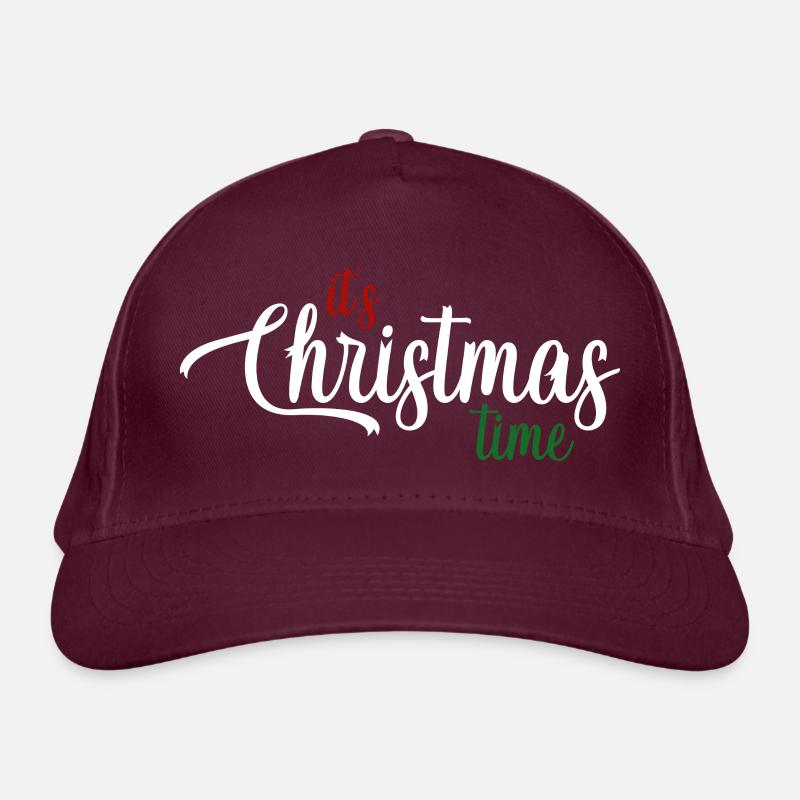 Scénario de Kersttijd : C’est la période de Noël - Casquette classique bio - bordeaux 