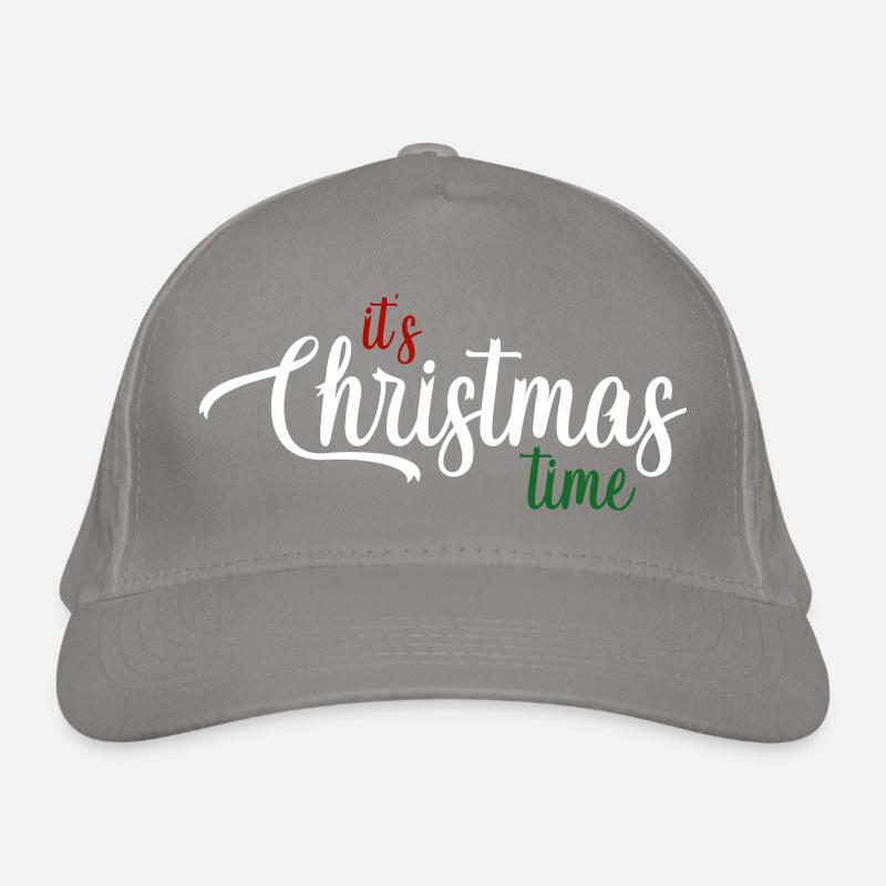 Kersttijd script: It’s Christmas Time Organic Baseball Cap