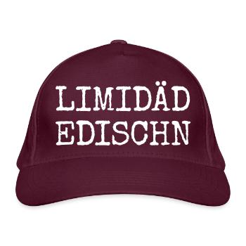 Limidäd Edischn - Bairische Edition echte Bayern - Bio-Baseballkappe - Burgunderrot - Vorne