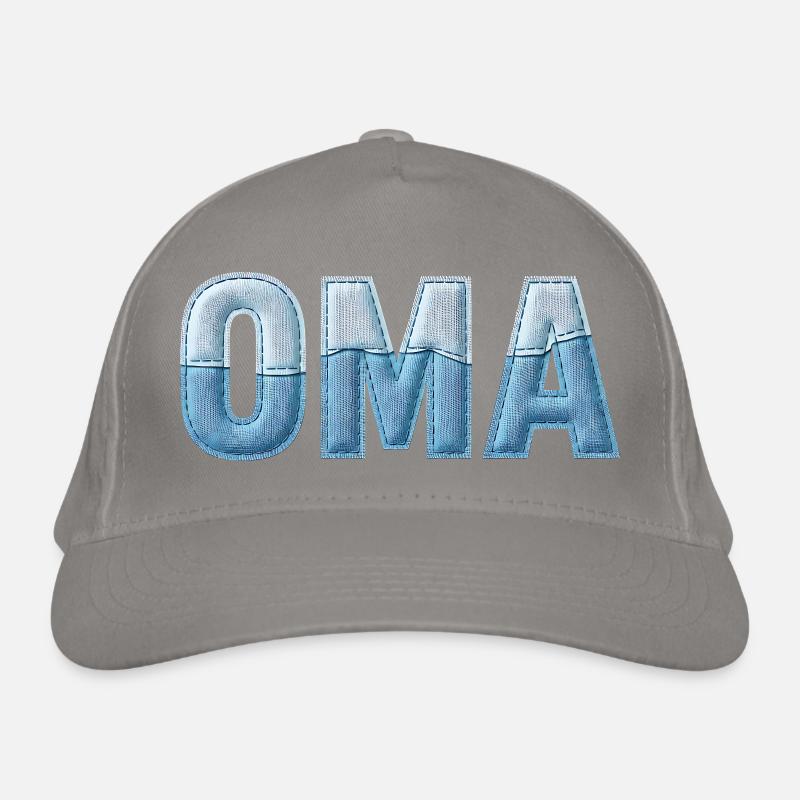 Granny Denim Lettering Patchwork Trend Organic Baseball Cap
