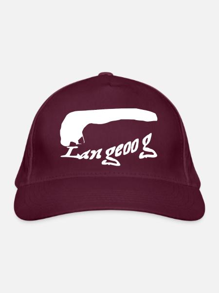 Langeoog Tattoo - Bio-Baseballkappe - Burgunderrot