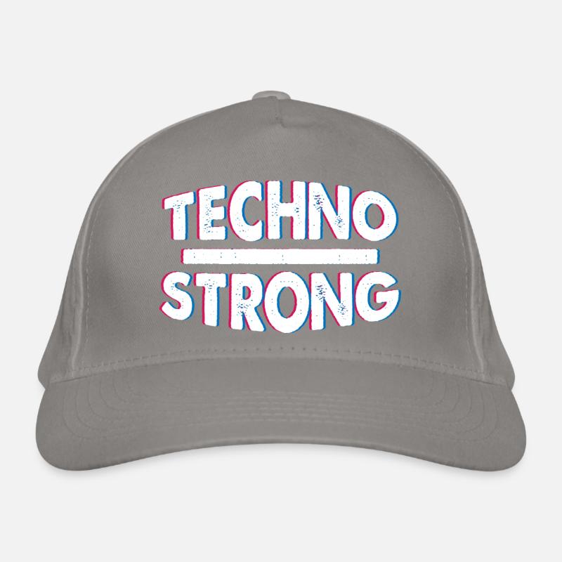 Techno Strong Neon Glitch Casquette classique bio