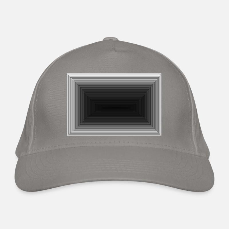 Schwarzer Grauton Tunnel Muster Bio-Baseballkappe