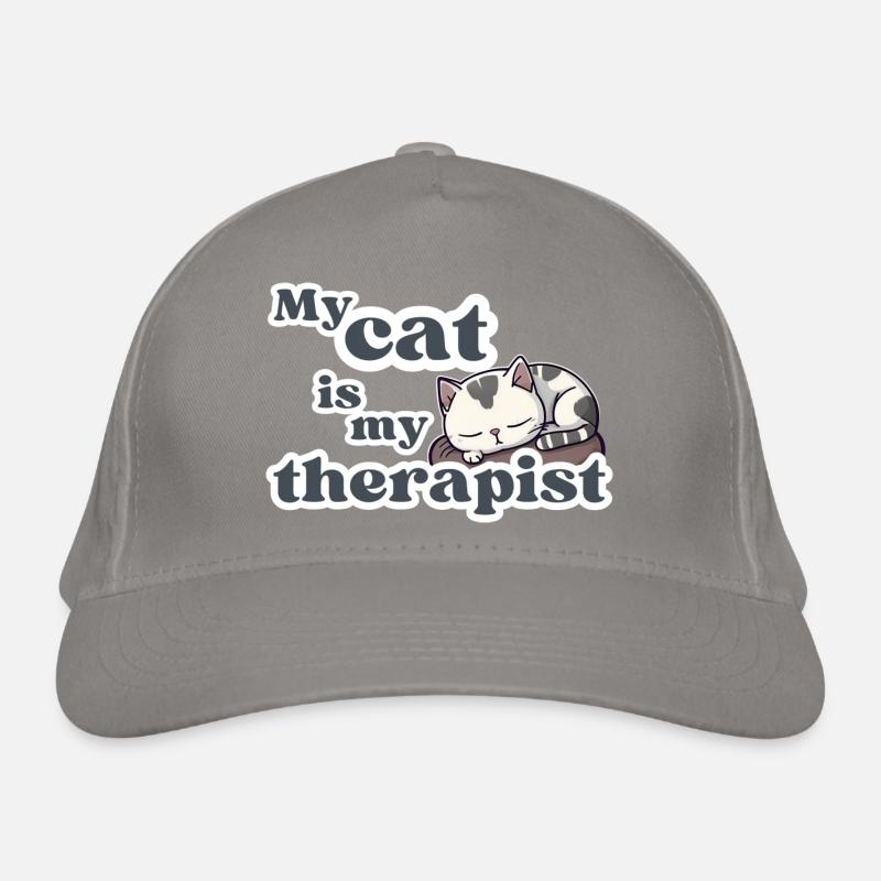 Mon chat est mon thérapeute - Chaton mignon dans son sommeil Casquette classique bio