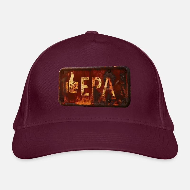Rostiges LIKE EPA-Schild mit Retro-Feeling Bio-Baseballkappe