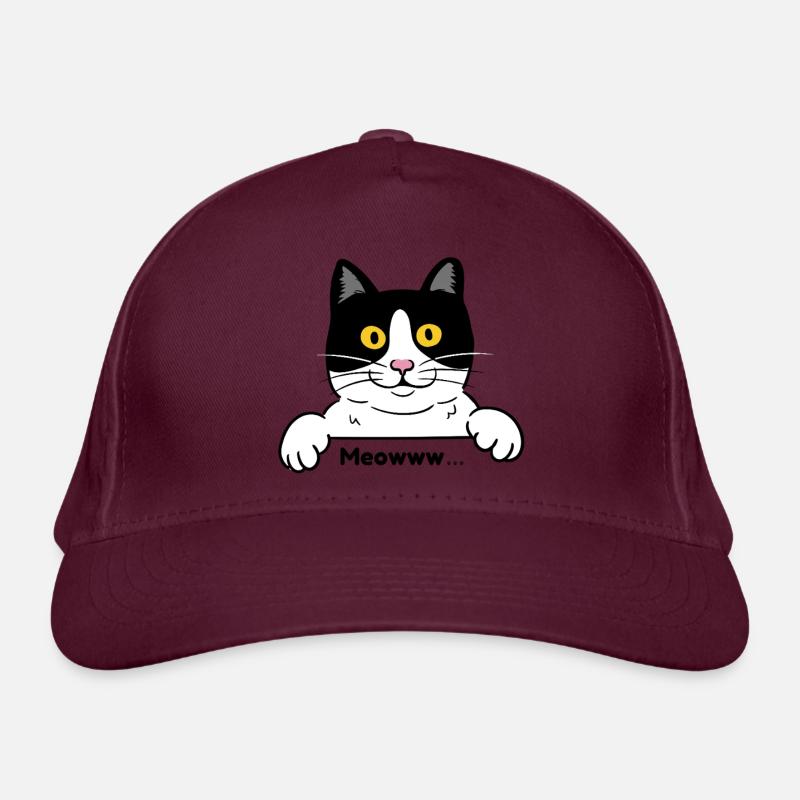 Miau Katze Bio-Baseballkappe