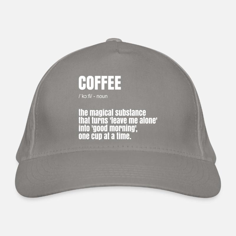 Lustiger Kaffee Spruch Bio-Baseballkappe