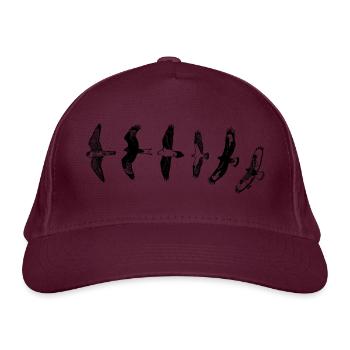 RAPTOR RALLY - Organic Baseball Cap - burgundy - Front