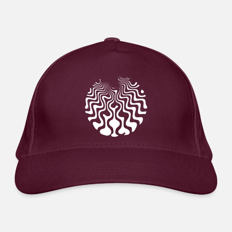psychedelic waves - curvy sixties waves water Organic Baseball Cap