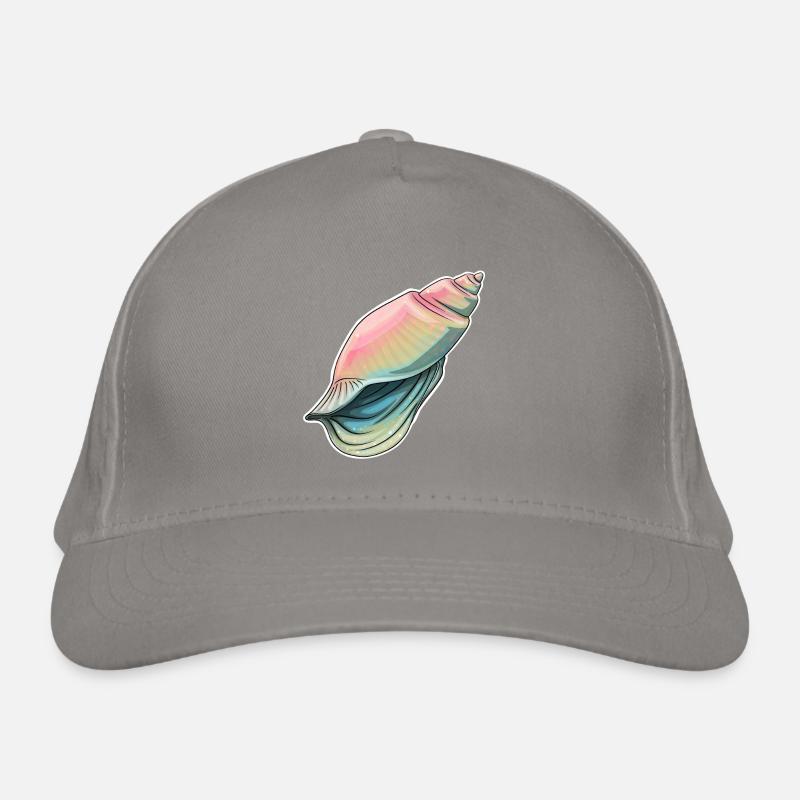 Pastel Seashell Illustration Organic Baseball Cap