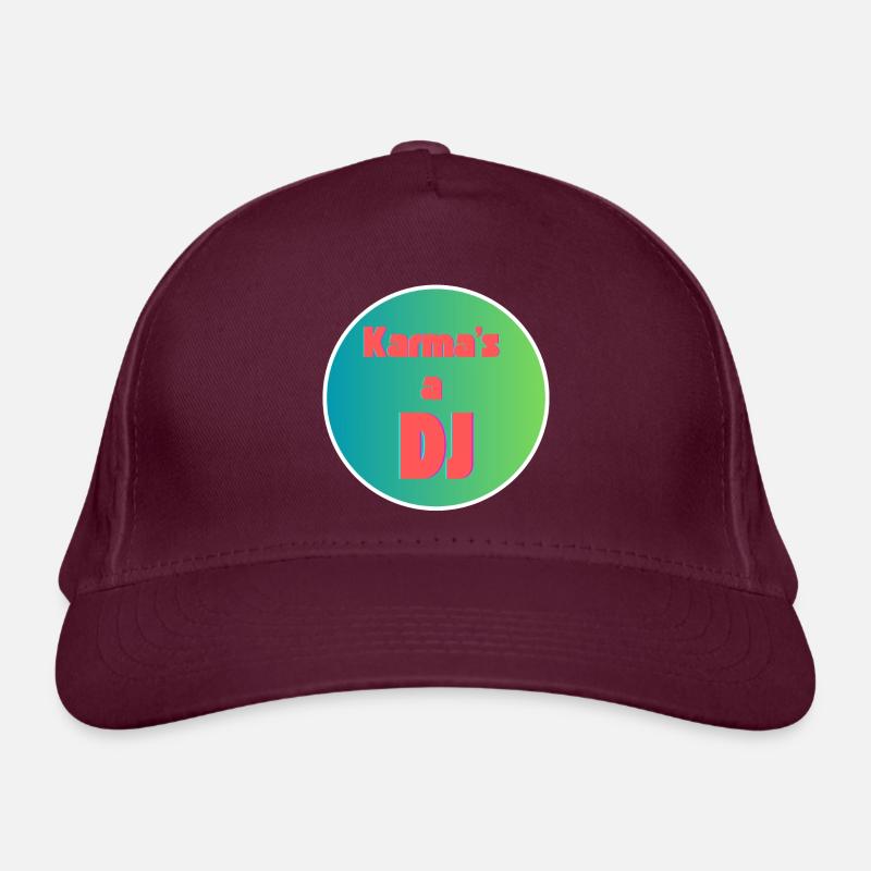 Karma s a DJ - Organic Baseball Cap - burgundy