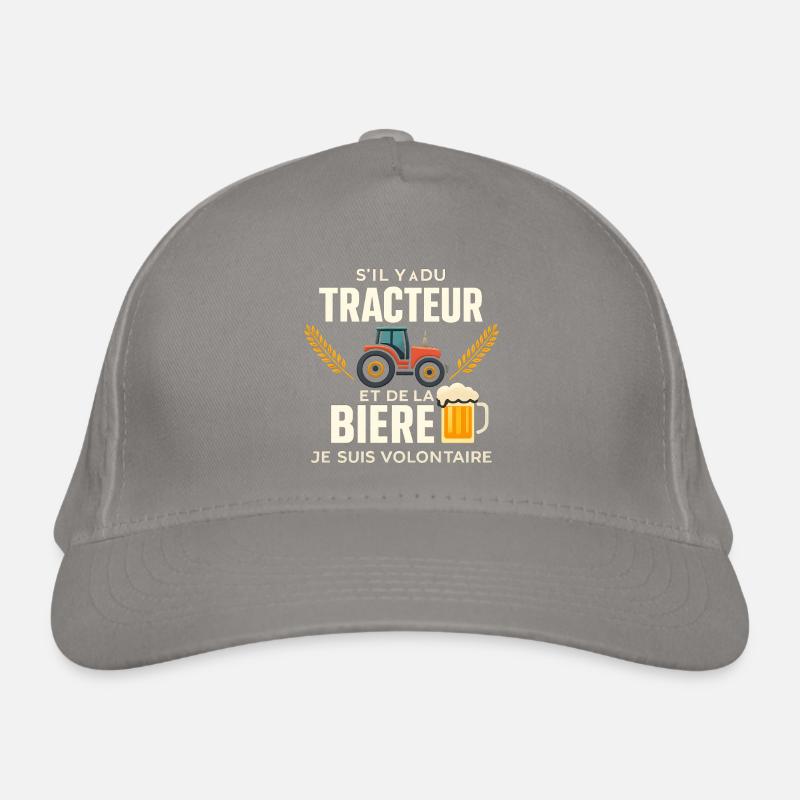 Traktor- und Bierfreiwilliger Bio-Baseballkappe