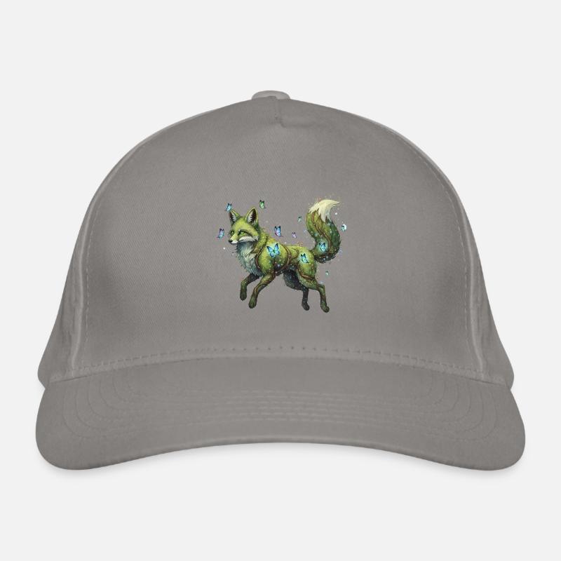Green Fox Magic Butterfly Organic Baseball Cap