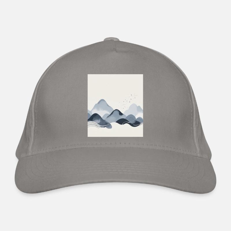 Abstrakte Berge Bio-Baseballkappe