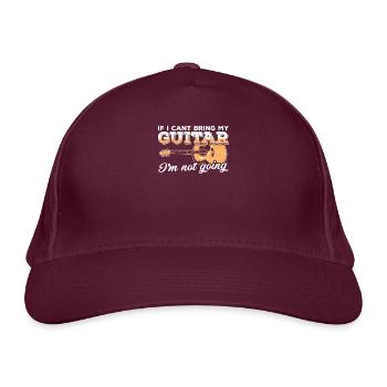 Gitarre - Bio-Baseballkappe - Burgunderrot - Vorne