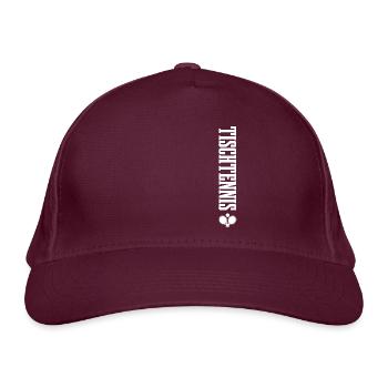 Tischtennis - Bio-Baseballkappe - Burgunderrot - Vorne