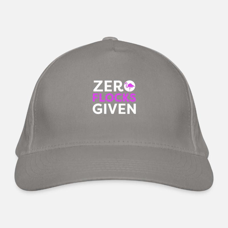 Zero Flocks Given Pink Flamingo Bird Lover Pun Casquette classique bio