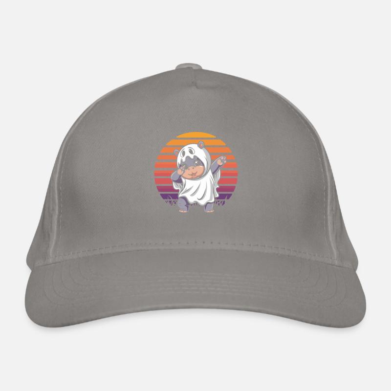 Dabbing Moo deng Dabender Ghost Hippo Halloween Organic Baseball Cap