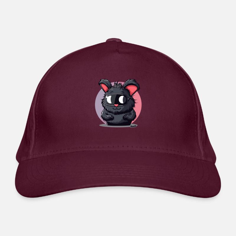 Funny bunny with ski goggles Organic Baseball Cap