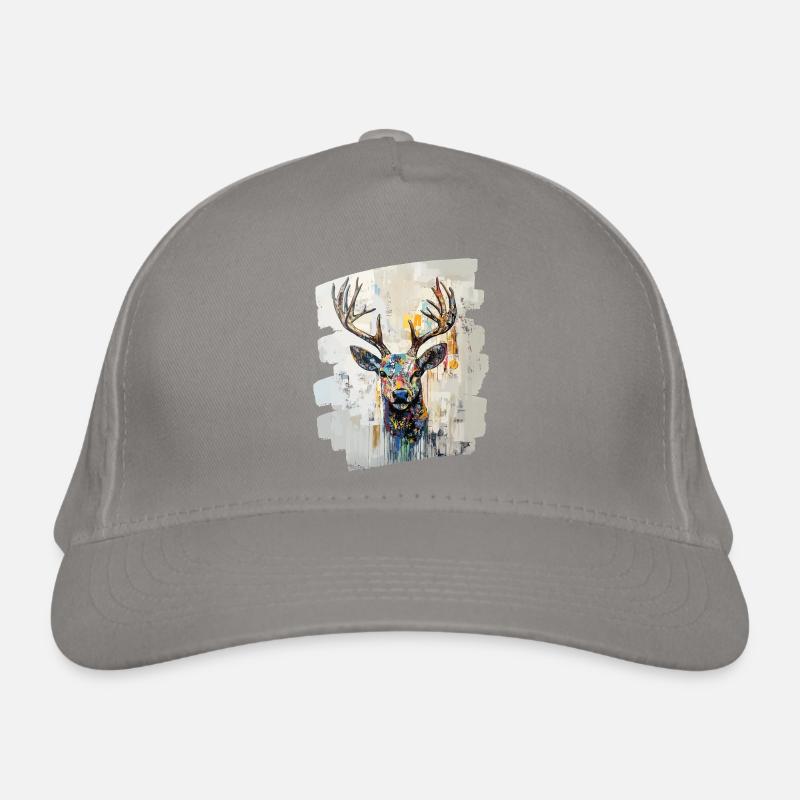 Hirsch mit Geweih Bio-Baseballkappe