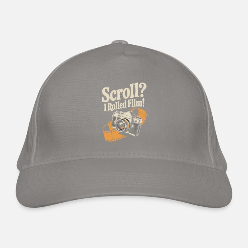 Funny Retro Camera Design Organic Baseball Cap