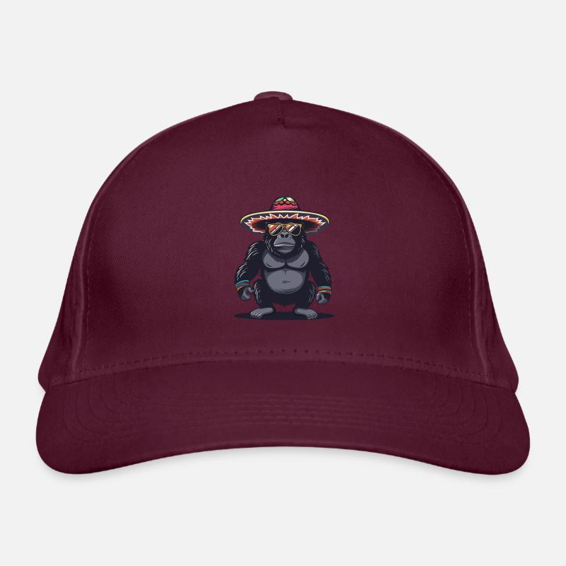 Gorilla Comic Funny Sombrero Organic Baseball Cap