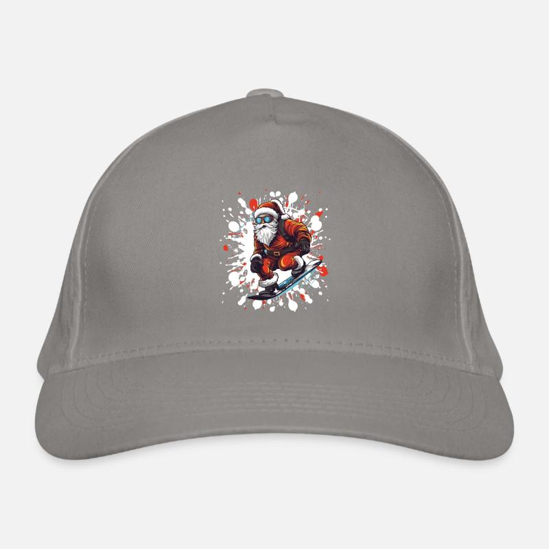 Planche à neige du Père Noël Casquette classique bio
