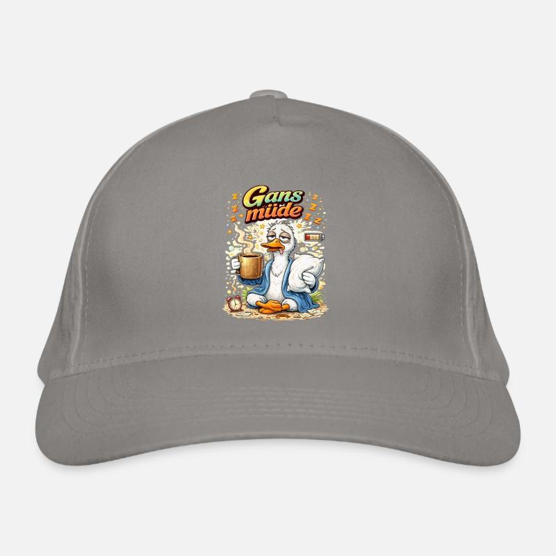 Goose tired – coffee first Organic Baseball Cap