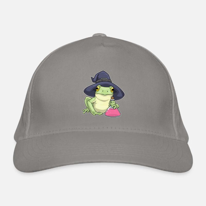 Frog Halloween Witch Organic Baseball Cap