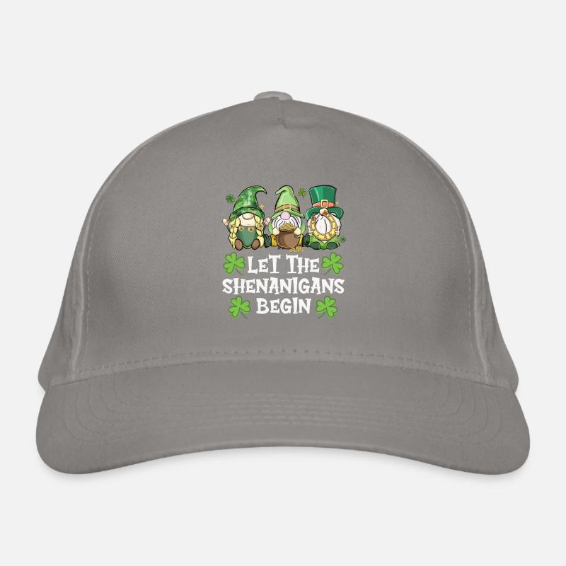 Let The Shenanigans Begin Irish Gnome Design Organic Baseball Cap