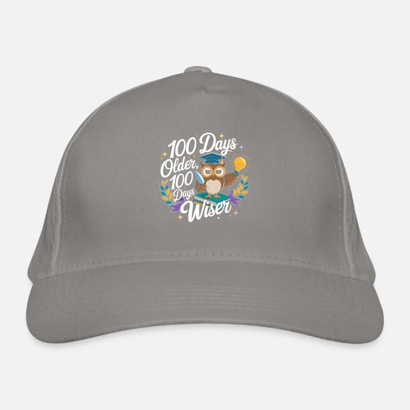 Wise owl: 100 days older Organic Baseball Cap