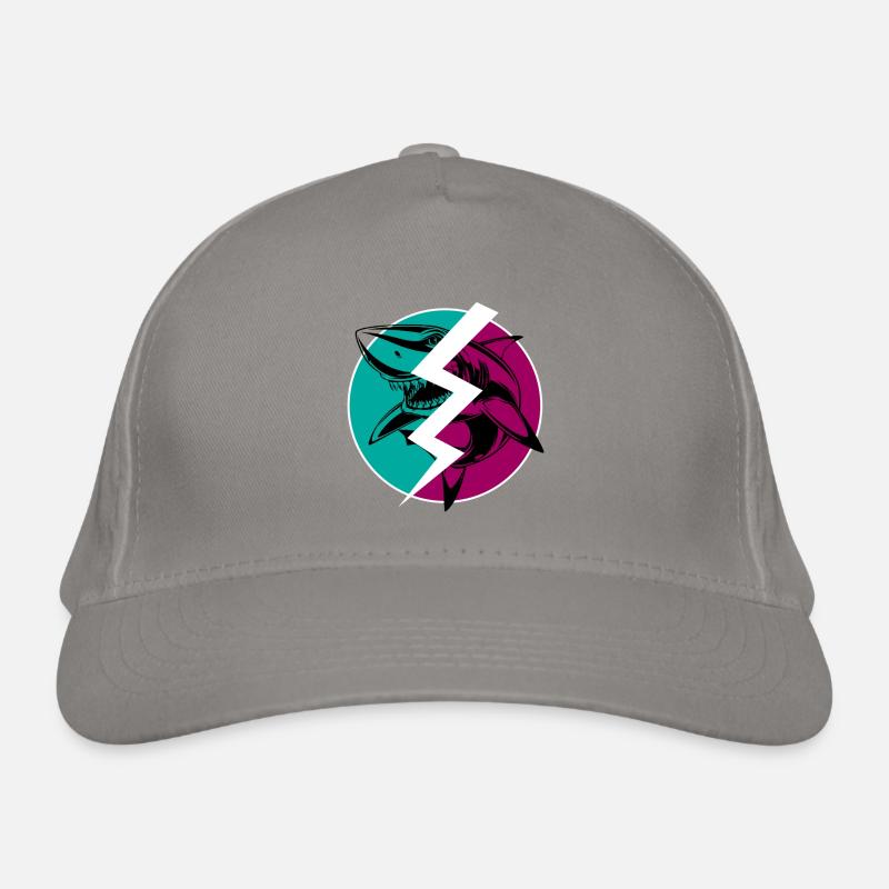 Electric Split Shark Organic Baseball Cap