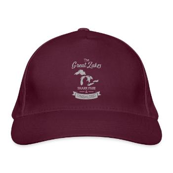 Great Lakes Michigan Huron Erie Ontario USA Kanada - Bio-Baseballkappe - Burgunderrot - Vorne