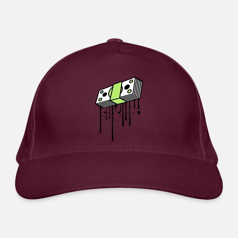drop graffiti banknotes buendel dollar gettin Organic Baseball Cap