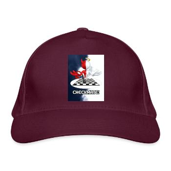 Checkmate - Organic Baseball Cap - burgundy - Front