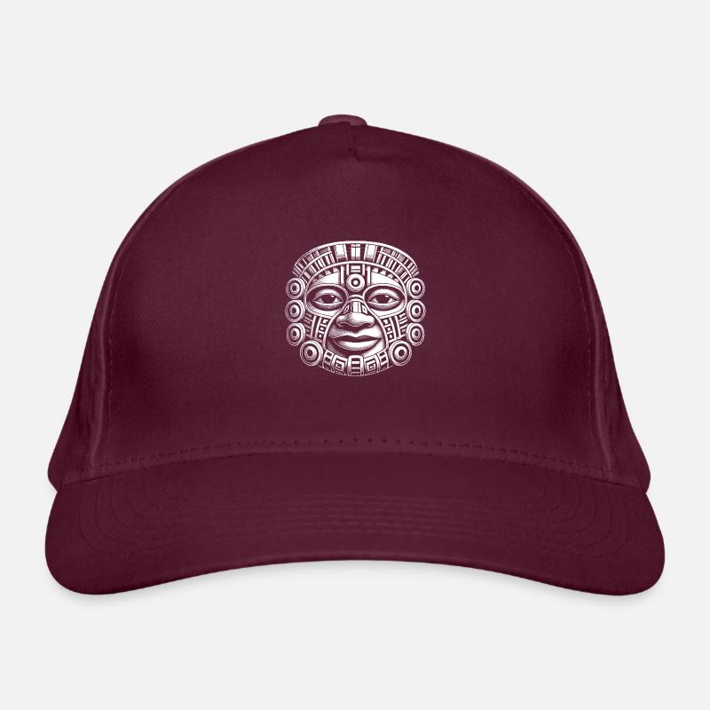 Maske - Bio-Baseballkappe - Burgunderrot