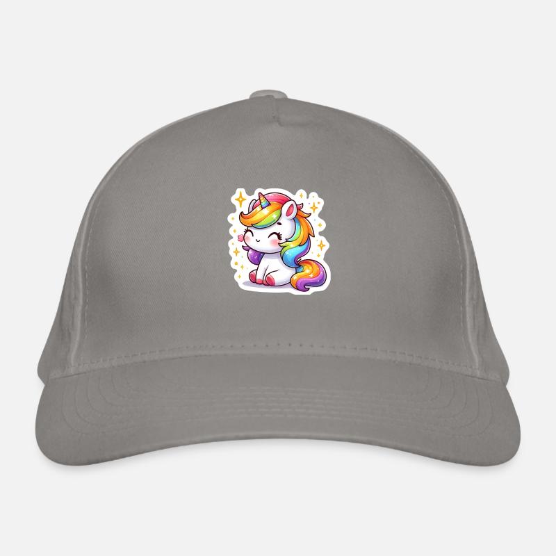 Rainbow Unicorn Organic Baseball Cap