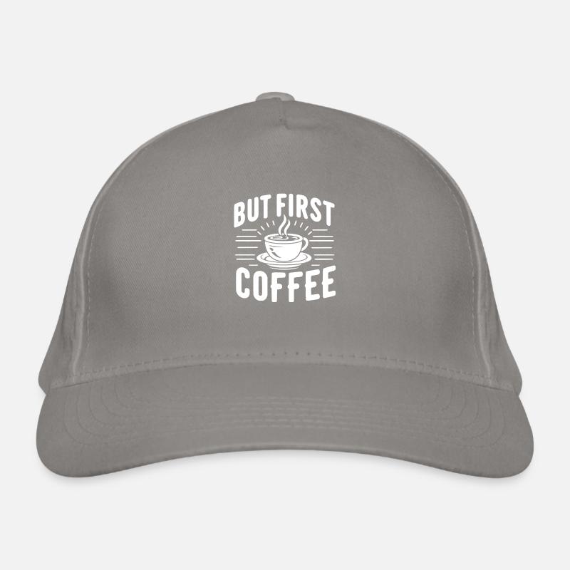 Aber der erste Kaffee Bio-Baseballkappe