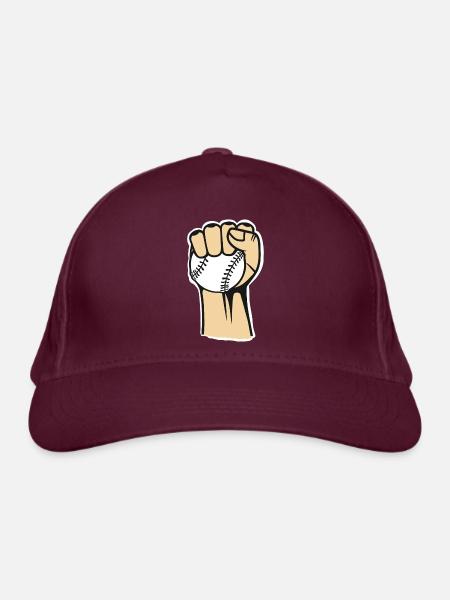 Baseball - Bio-Baseballkappe - Burgunderrot