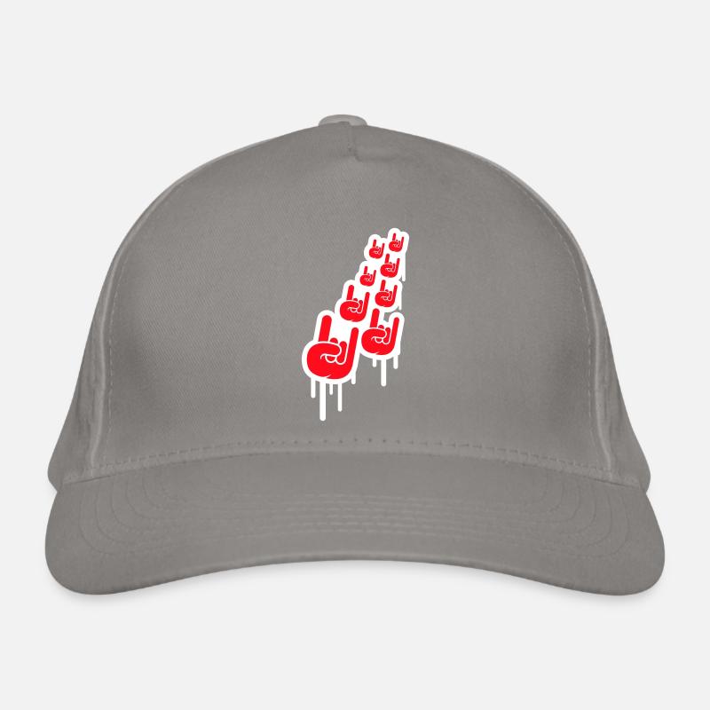Heavy Metal Hard Rock Graffiti Cornes Geste de la main Casquette classique bio