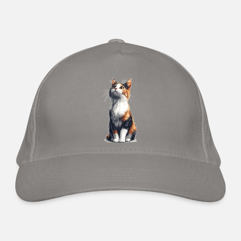 Chat comique assis coloré Casquette classique bio