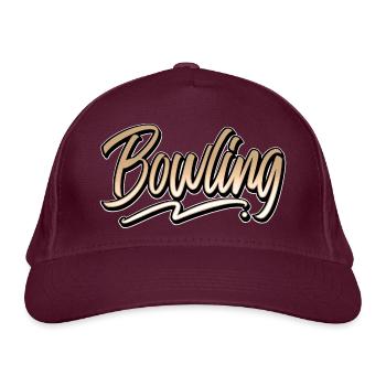 Bowling - Bio-Baseballkappe - Burgunderrot - Vorne
