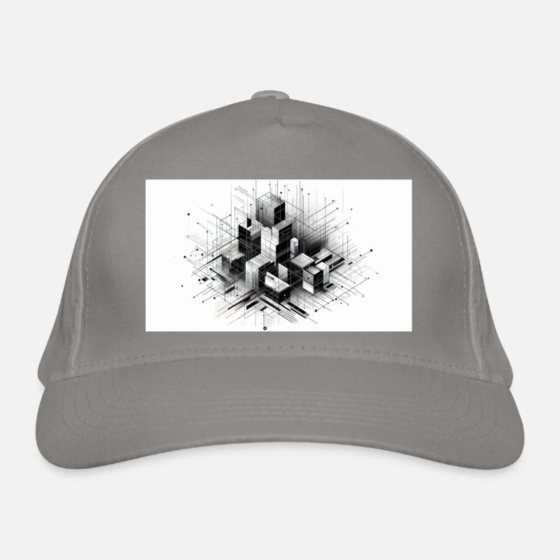 Abstract boxes Organic Baseball Cap