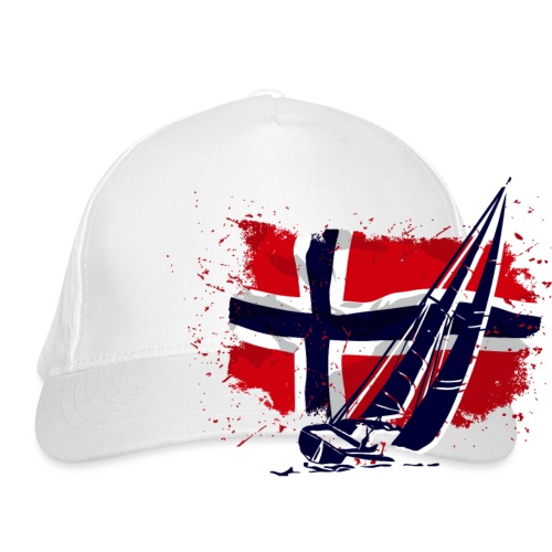 Maritime Sailing - Norway Flag - Vintage Look - Bio-Baseballkappe
